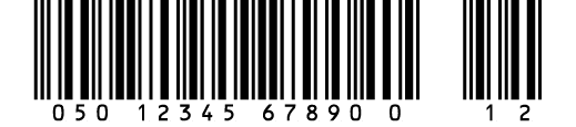 ITF 14 + 2 bar code I205