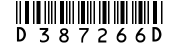 An example of a codabar barcode with short bars