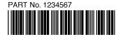 KTP Part No barcode